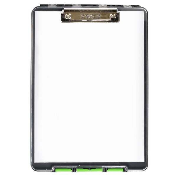 Dexas Clearview Dual Compartment A4 Document Clipcase Paper File Holder Green