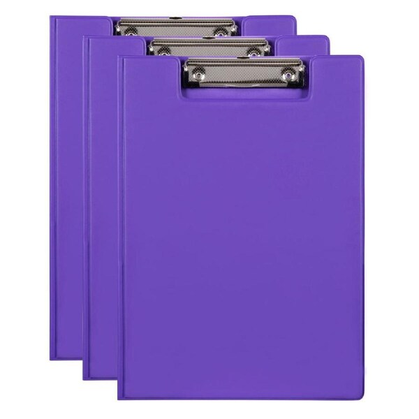 3PK Marbig PP Summer Colour A4 Document Clipfolder Office Paper/File Holder PRPL