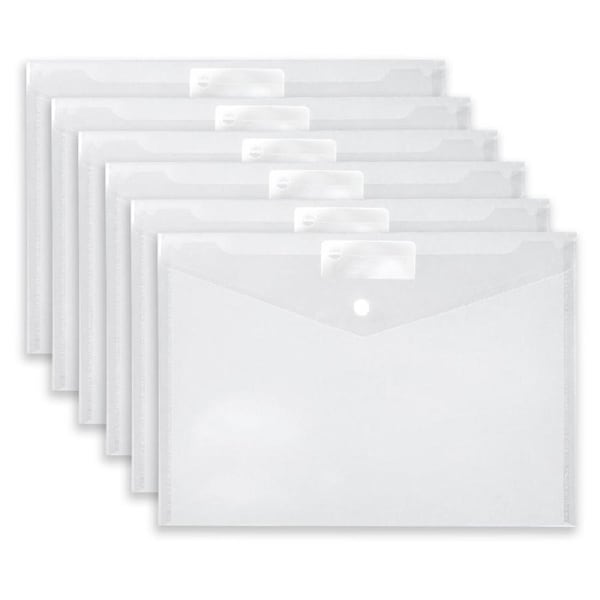 10PK Marbig A4 File Doculope 150pg Document Wallet Office Paper Organiser Clear