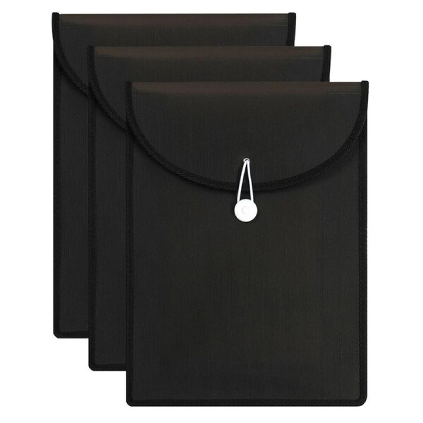 3PK Marbig Top Load A4 File Document Sheet Paper Holder Office Organiser Black