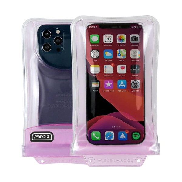 Dicapac Floating IP68 Waterproof Phone Case/Water Resistant Dry Bag/Pouch Pink