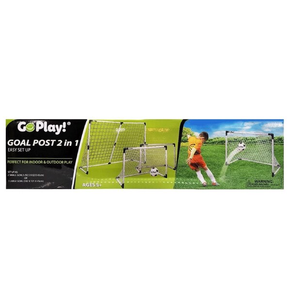 Go Play! 2-in-1 Soccer Goal Post Set