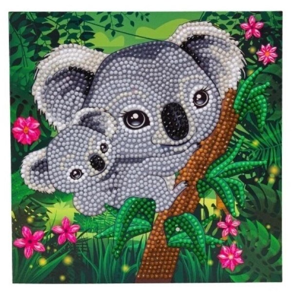Craft Buddy - DIY CrystalArt Card Kit - Koala Hugs