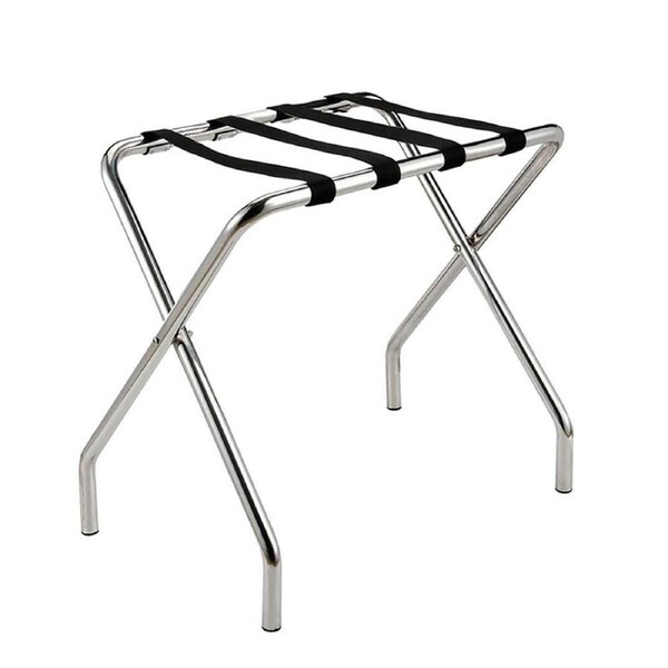 Dolphy Stainless Steel Luggage Rack Model DLRK0003 - Foldable Silver Frame with Heavy-Duty Nylon Straps