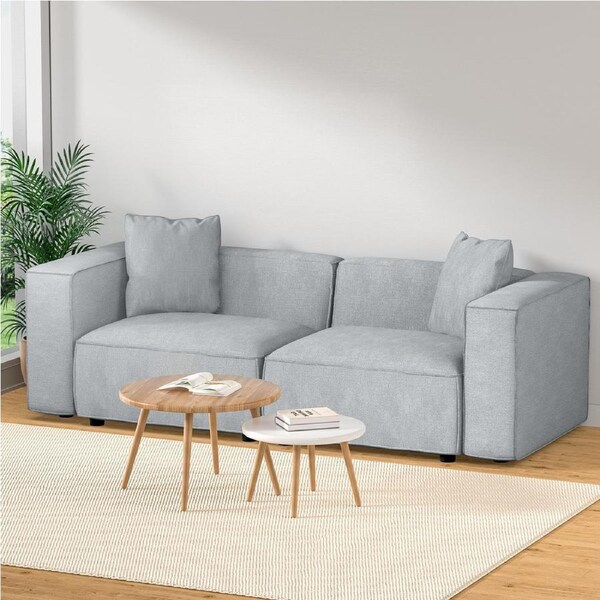 2 Seater Sofa Artiss Modular Chaise Set Grey