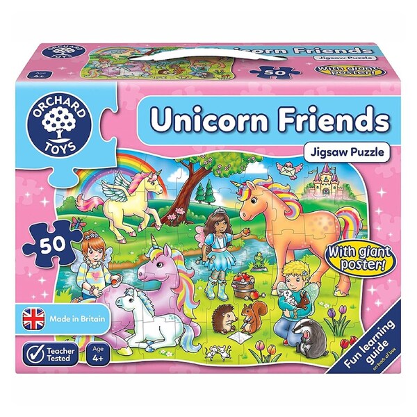 Orchard Toys Unicorn Friends Puzzle and Poster 50 Piece Jigsaw Puzzle
