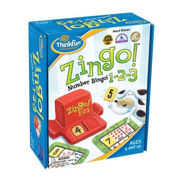 Thinkfun Zingo 1 2 3 Number Bingo Board Game