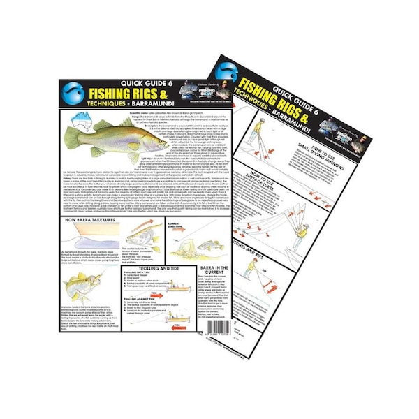 AFN A4 Quick Guide 6 Barra Fishing Tips/Techniques Travel/Handy Manual Card