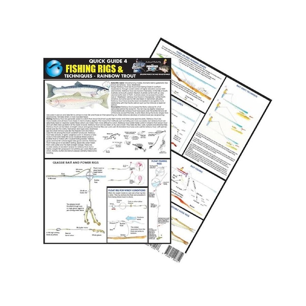 AFN A4 Quick Guide 4 Rainbow Trout Fishing Tips/Techniques Travel/Handy Manual