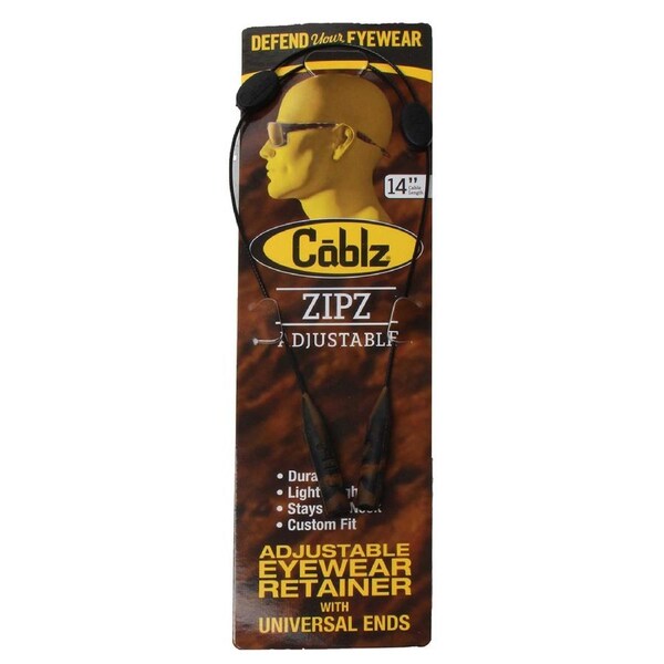 Cablz Zipz Adjustable 14'' Eyewear Lanyard Retainers/Cable Strap Tortoise Shell