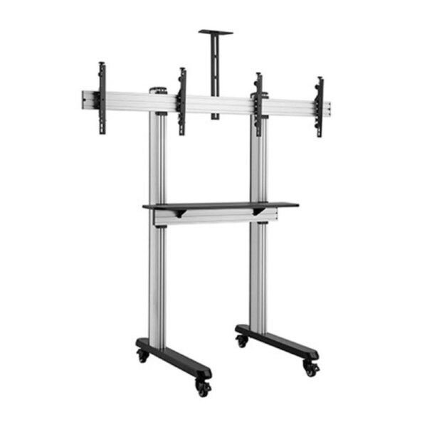 Brateck Dual Screen Video Conferencing TV Cart for 45'-55' TVs Up to 50kg