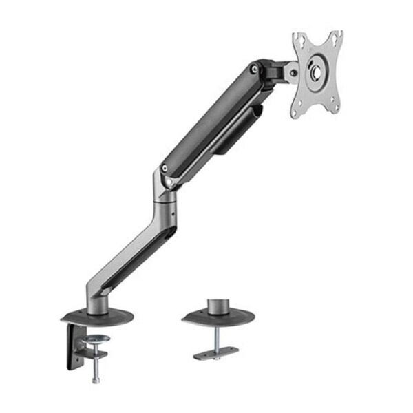 Brateck Single Monitor Economical Spring-Assisted Monitor Arm Fit Most 17'-32' Monitors, Up to 9kg per screen VESA 75x75/100x100 Space Grey