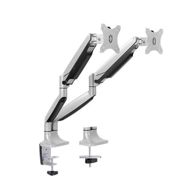 Brateck Dual Monitor Aluminum Interactive Counterbalance Monitor Arm Fit Most 13''-32'' Monitors Up to 9kg per screen VESA 75x75/100x100