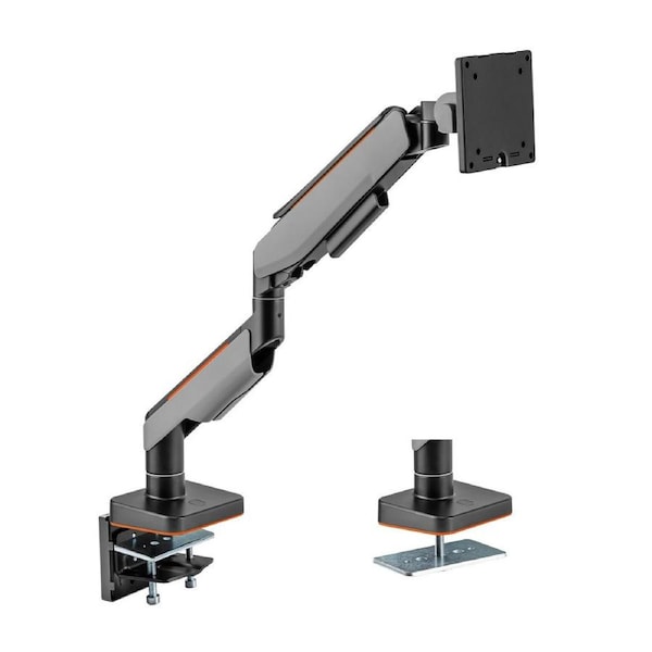 Brateck Single Heavy-Duty Gaming Monitor Arm Fit Most 17'-49' Monitor Up to 20KG VESA 75x75,100x100