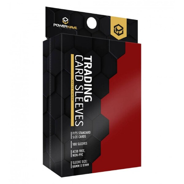 Powerwave Matte Red Card Sleeves 100 Pack