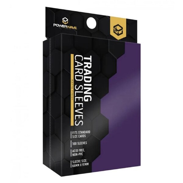 Powerwave Matte Purple Card Sleeves 100 Pack