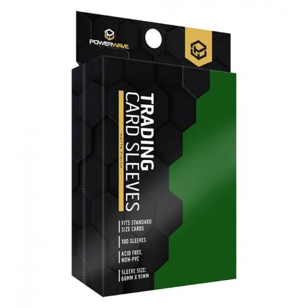 Powerwave Matte Green Card Sleeves 100 Pack