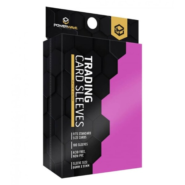 Powerwave Matte Pink Card Sleeves 100 Pack