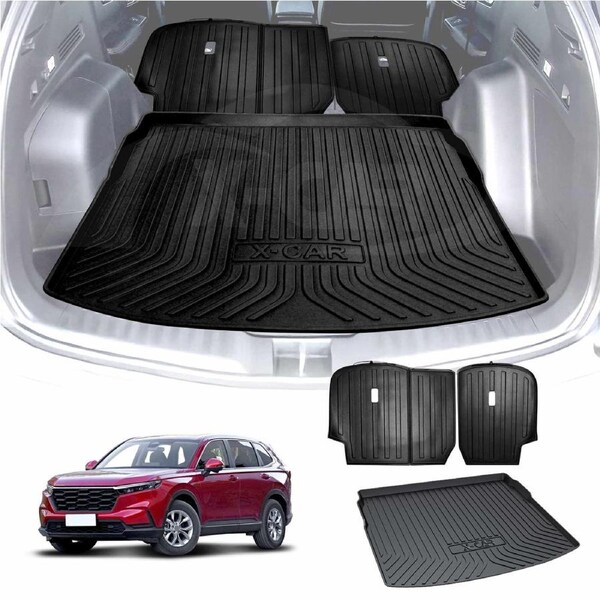 Boot Liner Set for Honda CR-V 5-Seat CRV 2023-Onwards All Weather Heavy Duty Car Trunk Back Seat Protector Cargo Kick Mats