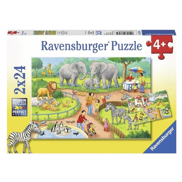 Ravensburger A Day at the Zoo 2x24 Piece Jigsaw Puzzles