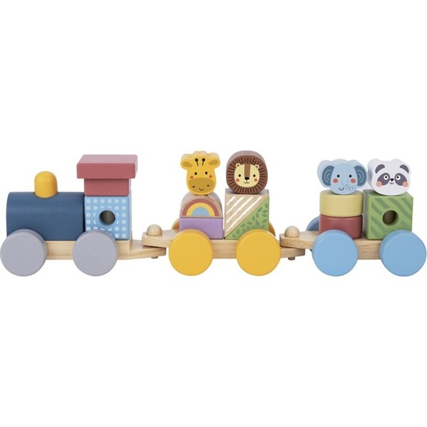 Tooky Toy My Forest Friends Wooden Stacking Animals Train Play Set Kids 18m+
