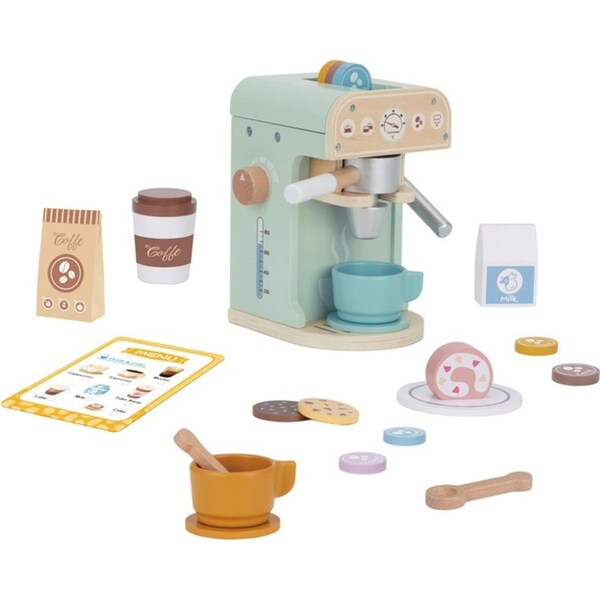 Tooky Toy Wooden Barista Coffee MachineFun Pretend Play Set Kids/Children 3y+