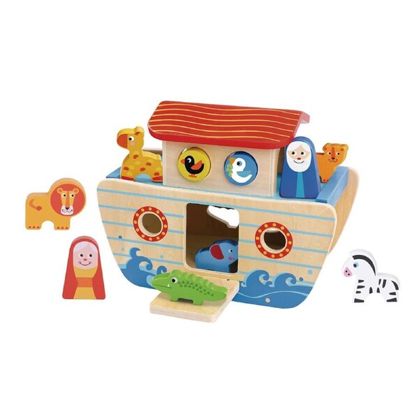 Tooky Toy Noah's Ark Interactive Learning Wooden Play Set Kids/Children 2y+