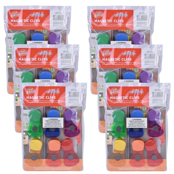 36pc Cook Easy Multicoloured Mulitpurpose Magnetic Sealable Bag/Paper Clips