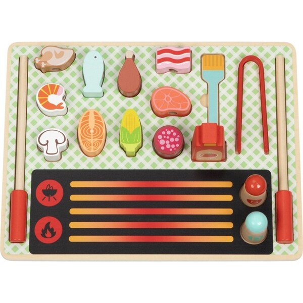Tooky Toy Grill Play Pretend Wooden Interactive Fun Play Set Kids/Children 3y+