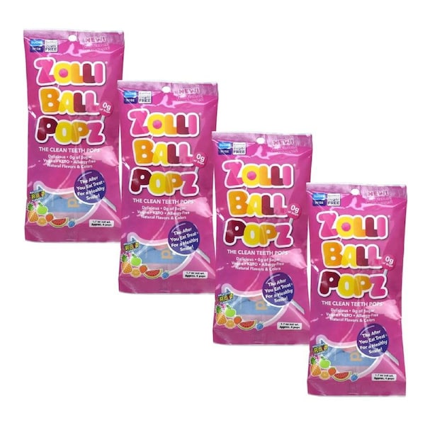 Zolli Ball Pops The Clean Teeth Pops 48g x 4
