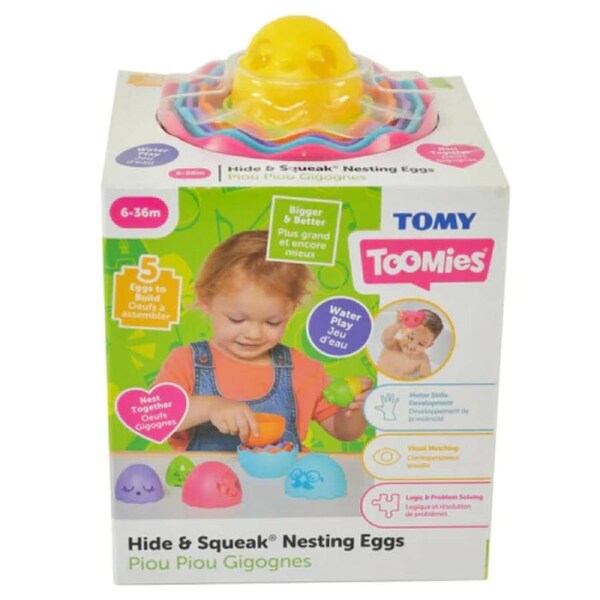 Tomy Toomies Hide and Squeak Nesting Eggs Larger Eggs