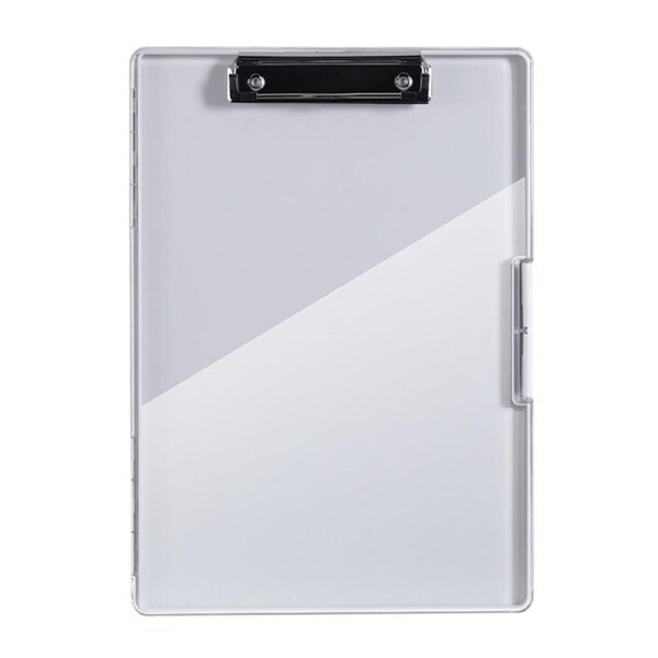 Catzon Clipboard Heavy Duty with 2 Storage Case for Office Supplies-White Grey