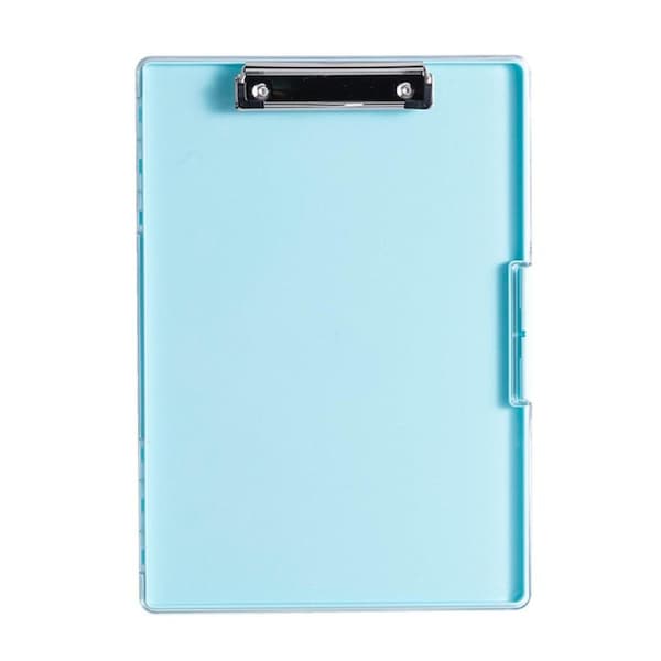 Catzon Clipboard Heavy Duty with 2 Storage Case for Office Supplies-Fresh Blue