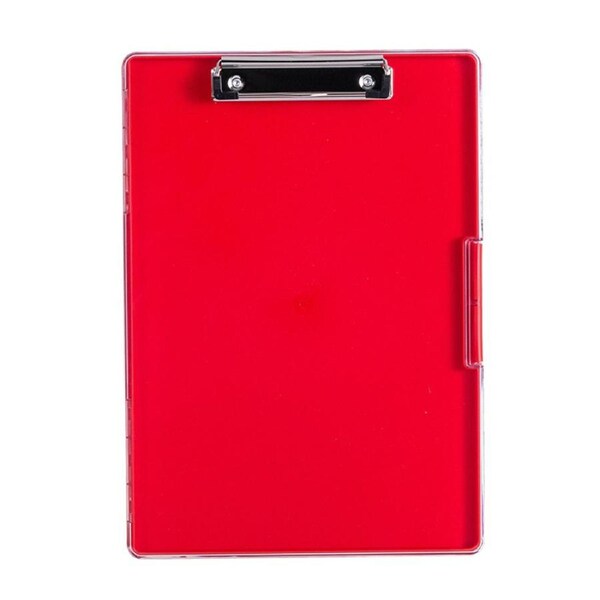 Catzon Clipboard Heavy Duty with 2 Storage Case for Office Supplies-Red