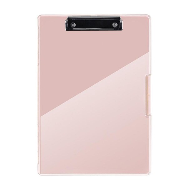 Catzon Clipboard Heavy Duty with 2 Storage Case for Office Supplies-Pink