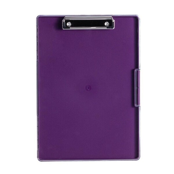 Catzon Clipboard Heavy Duty with 2 Storage Case for Office Supplies-Dark Purple
