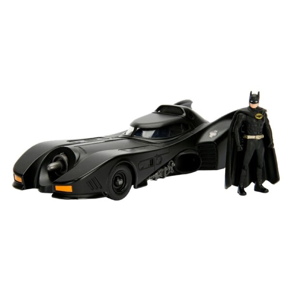 Jada 1:24 Scale Batman 1989 Batmobile With Batman Figure Diecast Model Toy