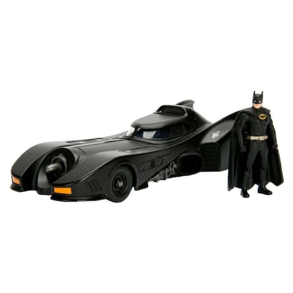 Jada 1:24 Scale Batman 1989 Batmobile With Batman Figure Diecast Model Kit