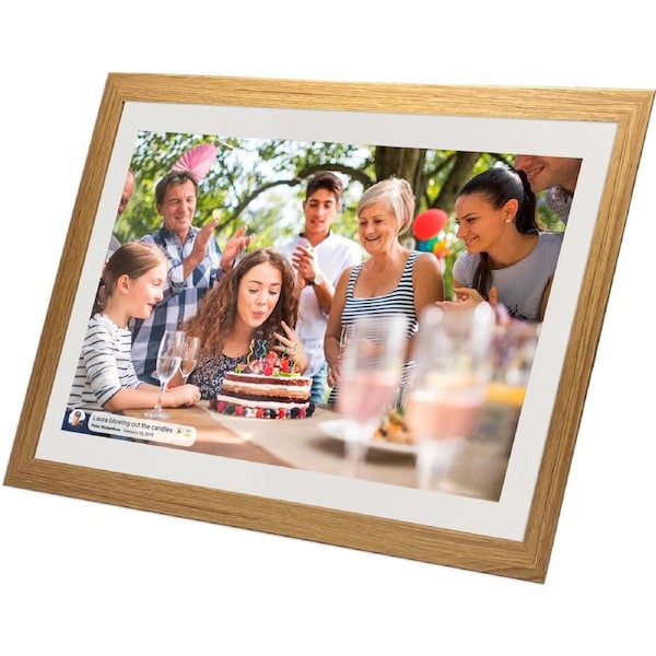 Jackson Frameo 15.6" WiFi Digital Photo Frame - White Oak