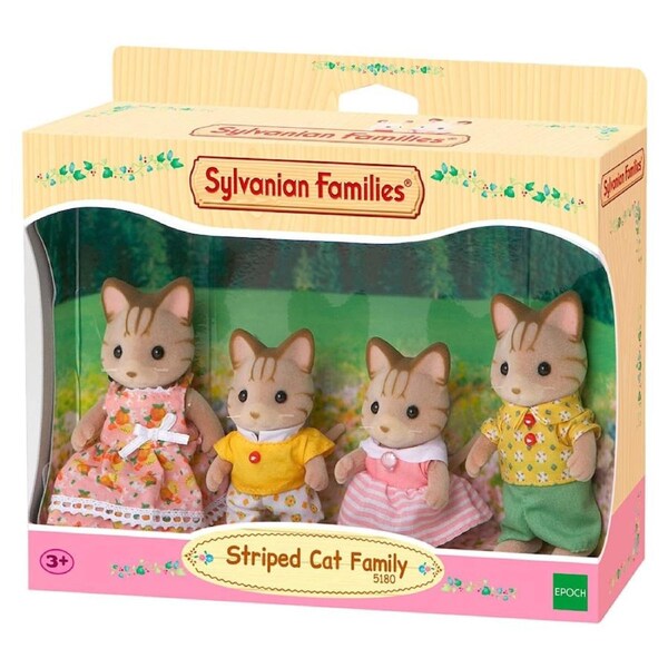 Sylvanian Families Striped Cat Family