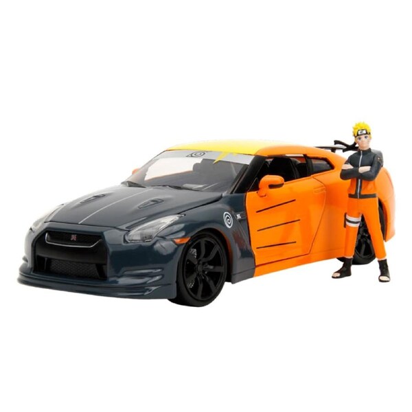 Jada 1:24 Scale Naruto Shippuden 2009 Nissan GT-R R35 With Naruto Figure Model