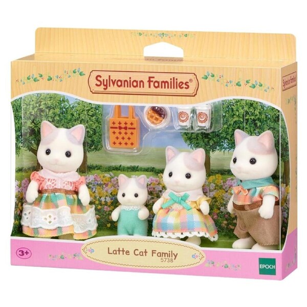 Sylvanian Families Latte Cat Family