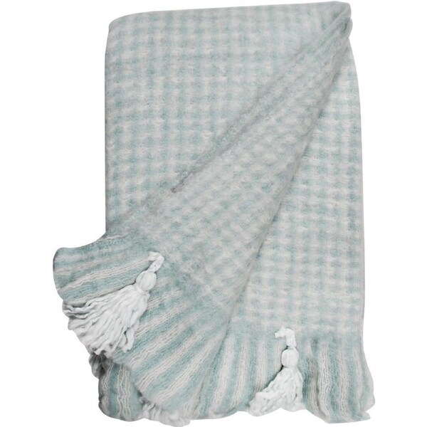 Acrylic Houndstooth Breeze 130x170cm Throw Blanket Home Bedding/Sofa Decor Teal