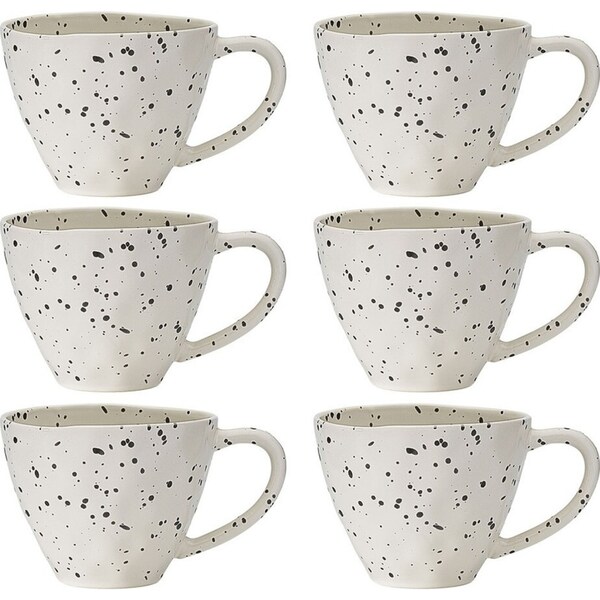 6x Ecology Speckle 380ml Polka Coffee Mug Drink Cup w/ Handle Round Tableware