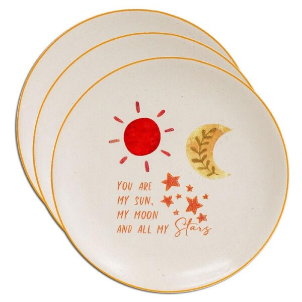 3x Decorative Ceramic 10cm Round Trinket Plate Dish Home Room Decor You Are My