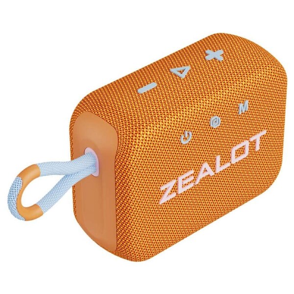Catzon Compact Bluetooth Speaker HiFi Quality Sound Waterproof with Lanyard-Orange