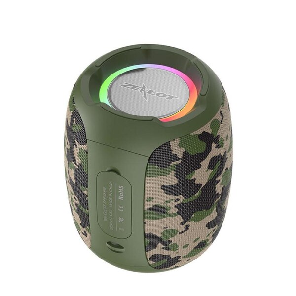 Catzon Small Bluetooth Speaker IPX6 Waterproof Stereo Sound Support TF/AUX-Camouflage