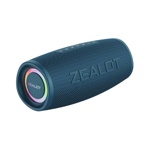 Catzon Outdoor Bluetooth Speaker IP67 Waterproof Surging Bass with Lights-Blue
