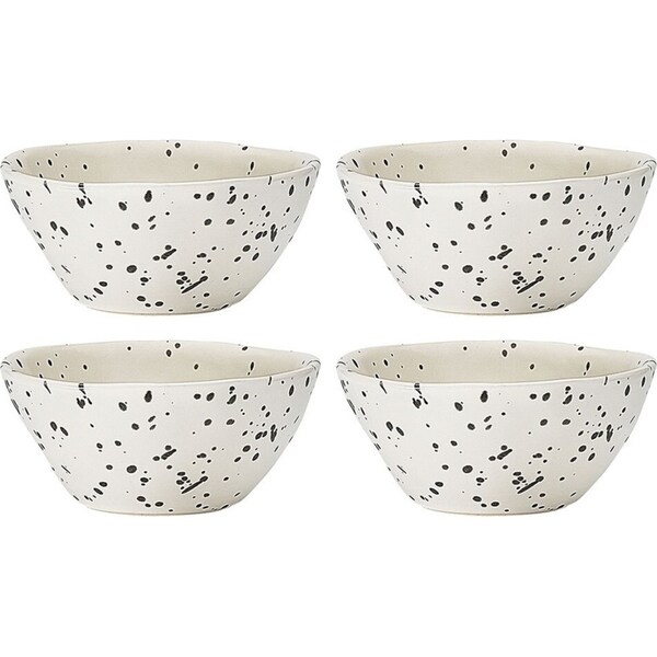 4x Ecology Speckle Polka 11cm Stoneware Sauce Dip Bowl Dish Round Tableware