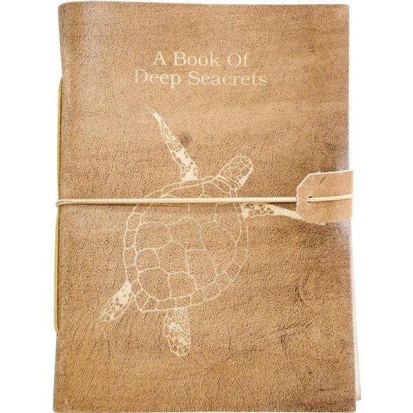 Deep Seacrets Leather/Paper 18cm Notebook Stationery Writing Diary Journal Brown